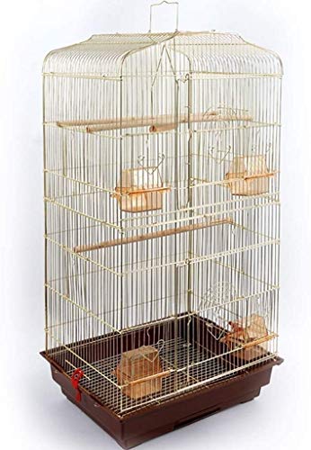Vogelkäfig Reise-Papageienkäfig, Geschenk für Vogelliebhaber Papageienkäfige für große Vögel, großer Luxus-Papageienkäfig, dekorativer Vogelkäfig aus goldenem Schmiedeeisen Vogelkäfig Reise-Papageienkäfig, Geschenk für Vogelliebhaber Papageienkäfige für große Vögel, großer Luxus-Papageienkäfig, dekorativer Vogelkäfig aus goldenem Schmiedeeisen von Lavendre