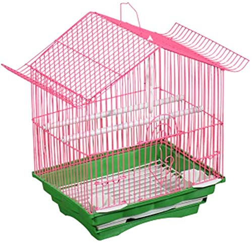 Vogelkäfig Reise Papageienkäfig, Geschenk für Vogelliebhaber Vogel Reisekäfig, Rosa Kleiner Vogelkäfig, Outdoor Eisen Dekoration Papageienkäfig (Pink a) von Lavendre