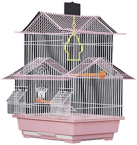 Vogelkäfig Reise Papageienkäfig, Geschenk für Vogelliebhaber Vogelkäfige Heimdekoration, Sittichkäfigabdeckung, Luxus-Papageienkäfig für Zuhause (Rosa F) von Lavendre