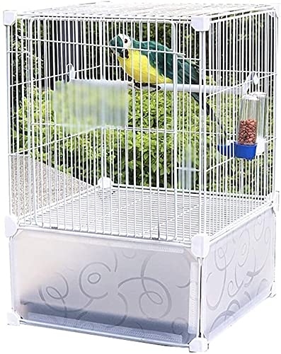 Vogelkäfig Reise Papageienkäfig, Geschenk für Vogelliebhaber Vogelkäfige für Sittiche mit Ständer, Papageienkäfige (Weiß 55CM) von Lavendre
