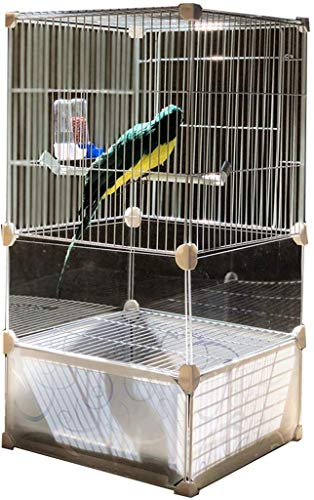 Vogelkäfig Reise Papageienkäfig, Geschenk für Vogelliebhaber Vogelkäfige für Sittiche mit Ständer, Papageienkäfige (Weiß 75CM) von Lavendre