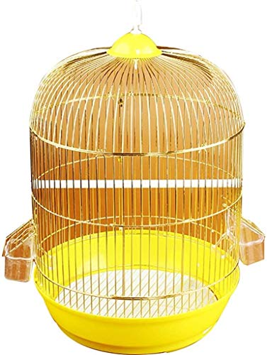 Vogelkäfig Reise-Papageienkäfig, Geschenk für Vogelliebhaber Vogelkäfige für Sittiche mit Ständer, erschwingliche dekorative Vogelkäfige (Gelb d) von Lavendre