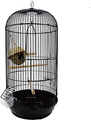 Vogelkäfig Reise Papageienkäfig Geschenk für Vogelliebhaber Runder Vintage Vogel mit Haken zum Aufhängen Metall Papagei Starling Luxus Taubenkäfig Ausziehbares Chassis von Lavendre