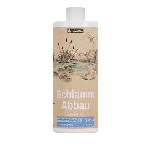 Lawana Schlamm Abbau, 1 Liter - Natürliche Abbaubakterien gegen organischen Schlamm und Laub von Lawana