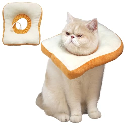 Cat Donut Kragen, Katzenkragen weiche, niedliche Toast für Katzen nach der Operation, einstellbare Haustierhalskegel, um Nicht mehr für Kätzchen/Kleiner Hund zu lecken Cat Donut Kragen, Katzenkragen weiche, niedliche Toast für Katzen nach der Operation, einstellbare Haustierhalskegel, um Nicht mehr für Kätzchen/Kleiner Hund zu lecken von Lawnrden