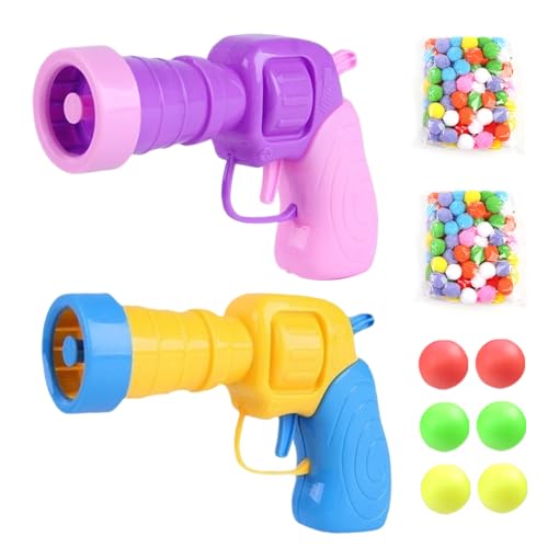 Catball -Spielzeug, 2pcs Cat Ball Launcher mit 100 elastischen Plüschkugeln, weich von Lawnrden