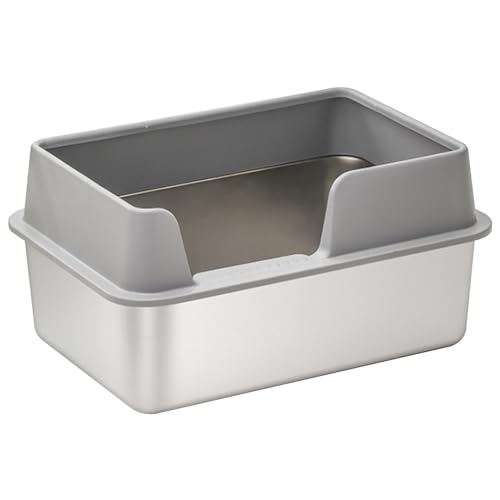 Edelstahl -Stahl -Katzentoilette geschlossene belüftete, Katzenstreublech, große Kapazität, die verschüttete, abnehmbare, waschbare Waschkiste, Gehege Katzenversorgung - 20x14x8in Edelstahl -Stahl -Katzentoilette geschlossene belüftete, Katzenstreublech, große Kapazität, die verschüttete, abnehmbare, waschbare Waschkiste, Gehege Katzenversorgung - 20x14x8in von Lawnrden