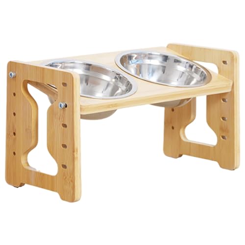 Erhöhte Mango Holzhundschale, erhöhte Hundeschale, abnehmbare und verstellbare Holz-Fütterungsstation, Nicht rutschfeste Edelstahl-Haustierschalen für Zuhause Erhöhte Mango Holzhundschale, erhöhte Hundeschale, abnehmbare und verstellbare Holz-Fütterungsstation, Nicht rutschfeste Edelstahl-Haustierschalen für Zuhause von Lawnrden