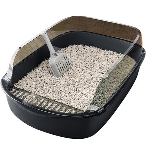 Große Katzenratschachtel mit Streuschutz und Schaufel, 12 l offener oberen hochseitigen Katzenstreupfanne, Anti -Splash -Abnehmbarer doppelter Schichtfleckresistentes Katzentoilette für Katzenversorg Große Katzenratschachtel mit Streuschutz und Schaufel, 12 l offener oberen hochseitigen Katzenstreupfanne, Anti -Splash -Abnehmbarer doppelter Schichtfleckresistentes Katzentoilette für Katzenversorg von Lawnrden