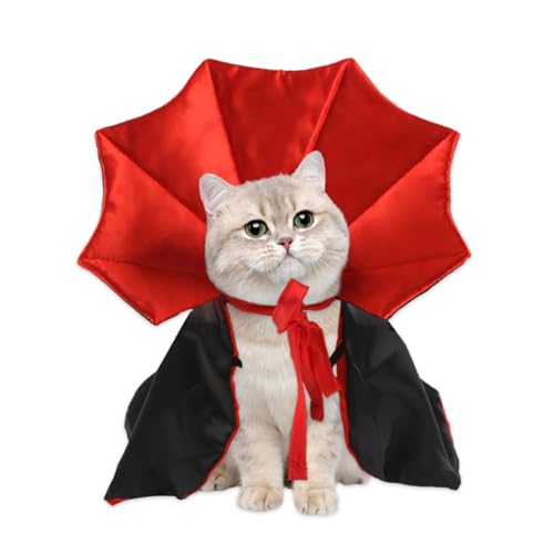 Hund Halloween Kostüm Hund Vampire Cape Spooky Katze Vampire Cape Cloak Verstellbares Haustierkleidung Outfit für Halloween Party Dressing Cosplay | Kostüme Hund Halloween Kostüm Hund Vampire Cape Spooky Katze Vampire Cape Cloak Verstellbares Haustierkleidung Outfit für Halloween Party Dressing Cosplay | Kostüme von Lawnrden