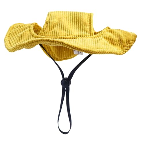 Hunde Sonnenhut, Verstellbarer Hundebahnhut mit Ohrlöchern, Sonnenschutzstrand mit runden Krempe, tragbare Hüte für Hunde 3, 5-7, 5 kg, Gelb, Strand Hunde Sonnenhut, Verstellbarer Hundebahnhut mit Ohrlöchern, Sonnenschutzstrand mit runden Krempe, tragbare Hüte für Hunde 3, 5-7, 5 kg, Gelb, Strand von Lawnrden