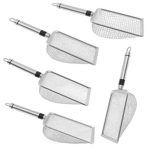 Lawnrden 5pcs Katzenstreu -Schaufel, Edelstahlstreu -Schaufel mit Griff 2/2, 8/3, 8/4, 3/5mm Kompostsieb mit Hanging Ring für Katzenbesitzer, |.Hühnerkotschopf Lawnrden 5pcs Katzenstreu -Schaufel, Edelstahlstreu -Schaufel mit Griff 2/2, 8/3, 8/4, 3/5mm Kompostsieb mit Hanging Ring für Katzenbesitzer, |.Hühnerkotschopf von Lawnrden