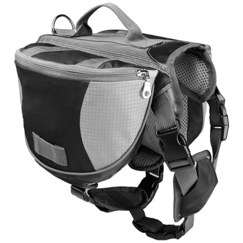 Lawnrden Hunde-Rucksack-Kabelbaum atmungsaktiver tragbarer Rucksack für Hunde mit Griff- und Dual-Taschen verstellbare gewichtete Weste für Wandern, Camping, Reisen, 7, 5-18 kg |.Gewichtete Hundweste Lawnrden Hunde-Rucksack-Kabelbaum atmungsaktiver tragbarer Rucksack für Hunde mit Griff- und Dual-Taschen verstellbare gewichtete Weste für Wandern, Camping, Reisen, 7, 5-18 kg |.Gewichtete Hundweste von Lawnrden