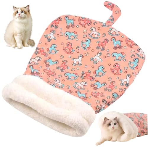 Lawnrden Katze Schlafsack, 360 ° Wicke Weich Warmer Katze Winterschlafsack, bedeckter Sack, waschbarer Cartoon süßes Bett für kleine, mittelgroße, große Katzen |.Höhle Lawnrden Katze Schlafsack, 360 ° Wicke Weich Warmer Katze Winterschlafsack, bedeckter Sack, waschbarer Cartoon süßes Bett für kleine, mittelgroße, große Katzen |.Höhle von Lawnrden