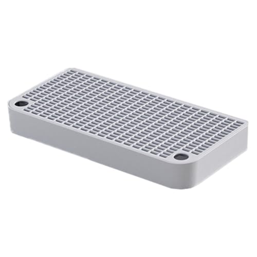 Lawnrden Katzentoilette Schritt, Katzentoilette Rampe mit Filter 13x6x2 Zoll Schritt mit rutschfestem Padpolsterpill-Sicht-ABS-Katze Ramp für kleine und ältere Katze von Lawnrden