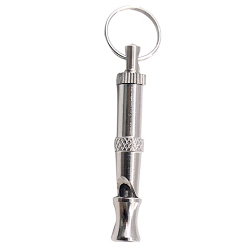 Lawnrden Verstellbarer Hörhund Pfeife Hunde Training Pfeife laut Klang Sonic Whistle Haustier Silber, Sonic Whistle von Lawnrden