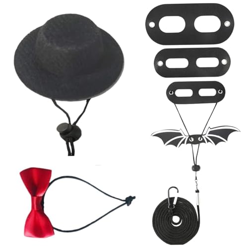 Verstellbare Leinenkostümzubehör, bärtige Drachenleine und Kabelbaum Set, klassisches bärtiges Drachengurt mit Hut und Fliegekragen kleine Haustiere Foto -Requisiten Verstellbare Leinenkostümzubehör, bärtige Drachenleine und Kabelbaum Set, klassisches bärtiges Drachengurt mit Hut und Fliegekragen kleine Haustiere Foto -Requisiten von Lawnrden