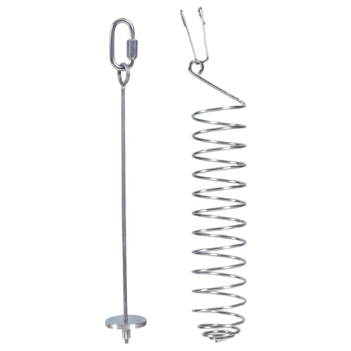 Vogelkäfig-Lebensmittelhalter, 2pcs Vogelkäfig-Feeder, Edelstahlhänge-Parrot-Futterspielzeug mit Haken, Anti-Rust-Rattenzubehör für Haustier von Lawnrden