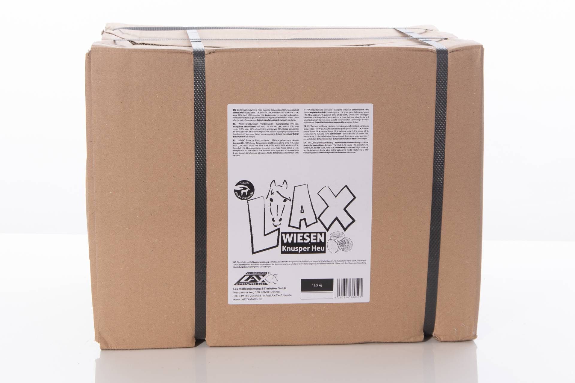 LAX Wiesen Knusper Heu 12,5 kg (1,99 € / kg) von Lax