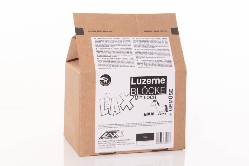 Lax Luzerne + Gemüse Blöcke mit Loch - 3 kg Pack von Lax