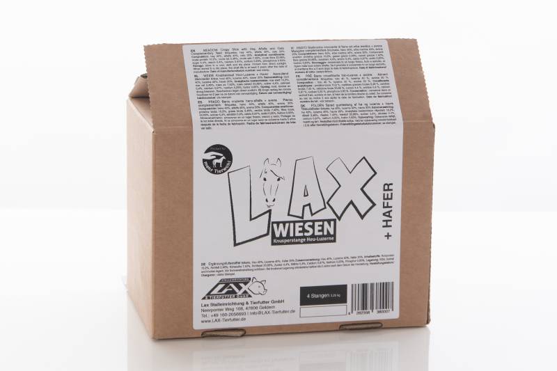 Lax Wiesen Knusperstange - Heu + Luzerne + Hafer - 3,25 kg - 4 Stangen von Lax