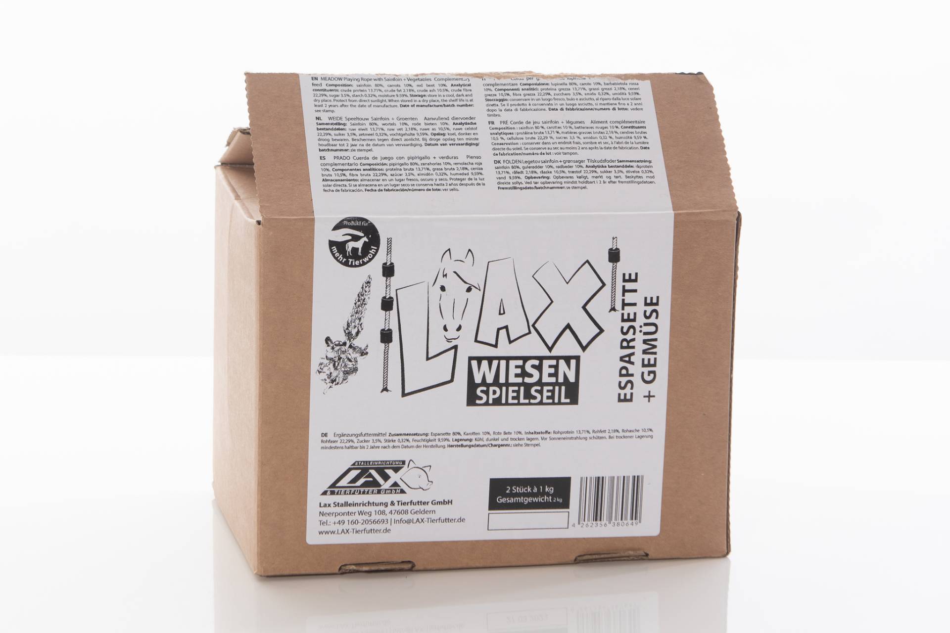 Lax Wiesen Spielseil Esparsette-Gemüse – 2 Stück á 1 kg Lax Wiesen Spielseil Esparsette-Gemüse – 2 Stück á 1 kg von Lax