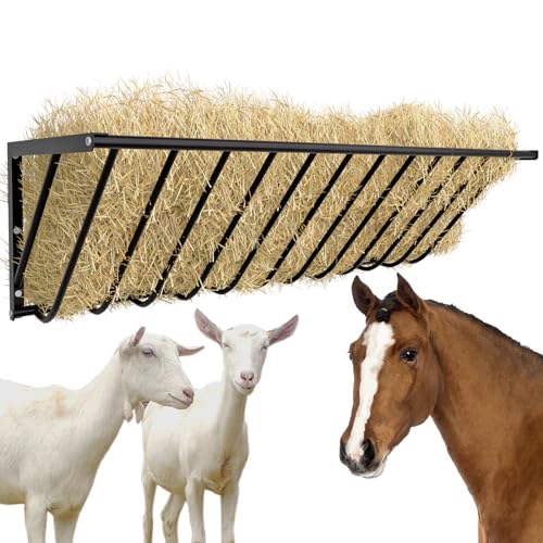 Heu-Futterspender für Ziegen, 180 Liter, großes Fassungsvermögen, robuster Eisenwand-Heuhalter, Deckenhalter, 160 cm lang, für Ziegen, Pferde, Rinder und andere Nutztiere, Bauernhof, Innen- und Heu-Futterspender für Ziegen, 180 Liter, großes Fassungsvermögen, robuster Eisenwand-Heuhalter, Deckenhalter, 160 cm lang, für Ziegen, Pferde, Rinder und andere Nutztiere, Bauernhof, Innen- und von Lazaluking