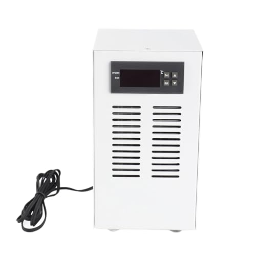 Lazmin112 72W Wasserkühler, AC100-240V Intelligenter Controller 30-35 DB Wassertankkühlsystem für Aquarien für 8 -mm -Rohr (EU-Stecker) von Lazmin112