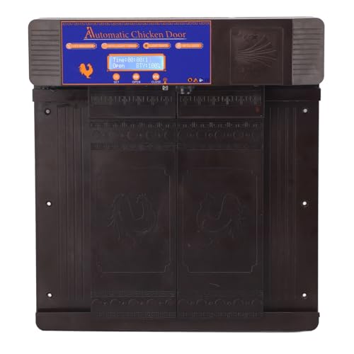 Lazmin112 Automatische Solarhähnchen -Koop -Tür Effiziente Infrarot Fernbedienung für Geflügelplastik 15.87x14.37x3.35in (Dunkelbraun) von Lazmin112