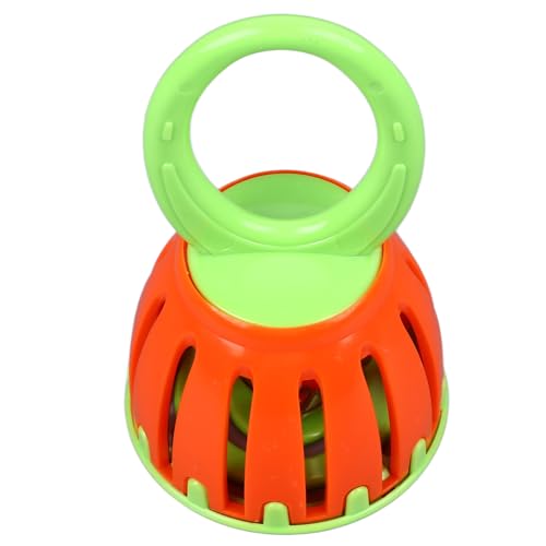 Lazmin112 Babys Cage Bell, Leicht Verständlich zu Verstehen Plastik Plastik Fun Cage Bell Rassel Orff Bildung Zum Spielen (W214 Orange und Grün) von Lazmin112