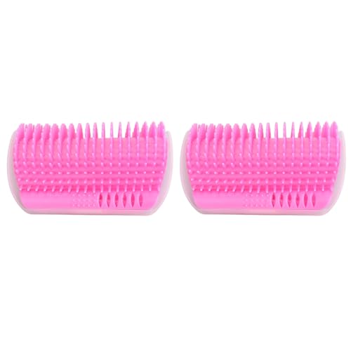 Lazmin112 Cat Corner Groomer, Selbstpflege Katzenpinsel Ökofreundlich Interaktive, Einfache Saubere Reibungsmassage mit Katzenminze für Zuhause (PINK) von Lazmin112