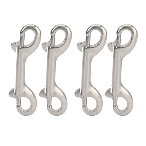 Lazmin112 Double Ended Snap Hook, 4PCS Feder Snap Hook Marine Grad Secure Verschluss für Seilkettengurte (100 mm) von Lazmin112