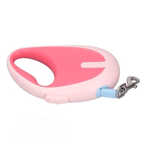 Lazmin112 Hundeleine, Kompakt Breite Anwendung Hunde Walking -Leine Einziehbares Haltbares U -Form Outlet für Outdoor Aktivitäten (rosa Delphin) von Lazmin112