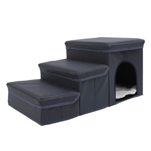 Lazmin112 Hundestufen, Welpentreppen 1 Haus Haustierversorgungen 2 Lagerbehälter für Kätzchen für Zuhause (Blue) von Lazmin112