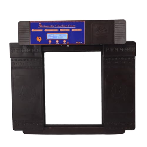 Lazmin112 Intelligenter Hühnerkoop -Türöffner Anti -Pinch Feature Timer Switching Modus für Hühnerdeckgans wasserdichte IP45 (Dunkelbraun) von Lazmin112