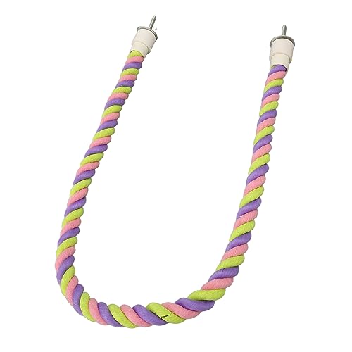 Lazmin112 Papageien Seil Barsch Biegbar Klettern Baumwollseil Spielzeug für Sittiche Cockatiels Lovebirds, Schöne Vogelkäfigdekoration, Premium -Material mit Fixzubehör (L) von Lazmin112