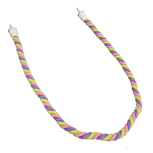 Lazmin112 Papageien Seil Barsch Biegbar Klettern Baumwollseil Spielzeug für Sittiche Cockatiels Lovebirds, Schöne Vogelkäfigdekoration, Premium -Material mit Fixzubehör (XL) von Lazmin112