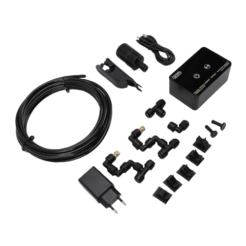 Lazmin112 Reptilienmister, Smart Automatic Terrarium Misting System Timer Funktion mit Kupferdüsen für Gewächshaus (EU-Stecker 100-240V) von Lazmin112