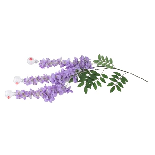Lazmin112 Wisteria Blumenvogelfutter, Vogelfutterleitungslöcherin, die Weit Verbreitete Praktische Realistisch zu Reinigen für den Garten zu Reinigen Sind (Purple) von Lazmin112