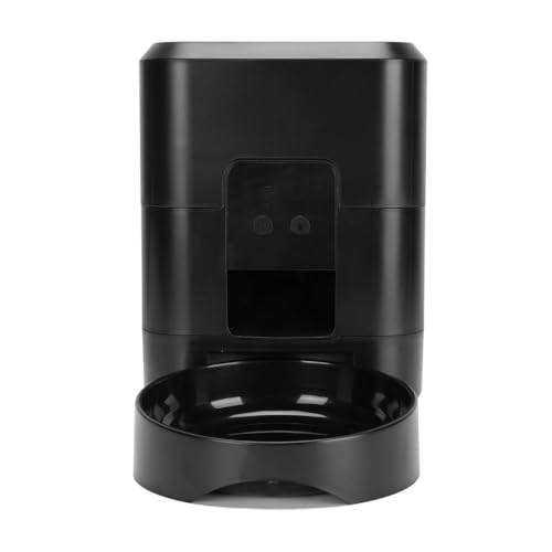 Zeitgesteuerter Trockenfutterspender, Große Kapazität Easy Setup Timing Fütterung Automatischer Haustierfutter für Hunde Katzen (Black) von Lazmin112