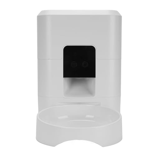 Zeitgesteuerter Trockenfutterspender, Große Kapazität Easy Setup Timing Fütterung Automatischer Haustierfutter für Hunde Katzen (White) von Lazmin112