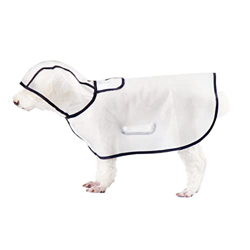 Lazyspace Hunderegenmantel, transparenter Haustier-Regenmantel, wasserdichte Welpen-Regenjacke, leichte Doggy-Regenbekleidung, Kleidung für kleine mittelgroße Hunde von Lazyspace