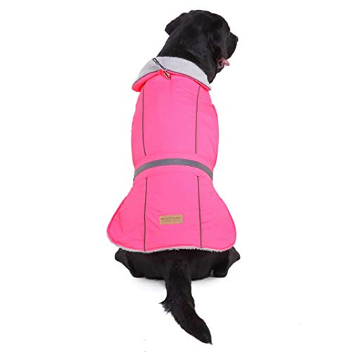 LbojailiAi Winter-Haustier-Hundewelpen-Mantel-Jacken-Kleid-warme reflektierende Kleidung-weiches Kostüm - Rose RedL von LbojailiAi