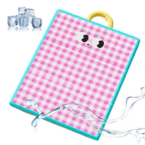Lbotr Pet Ice Mat Cooling Mat FüR Hunde & Katzen, HundeküHlmatte SelbstküHlend, Pflegeleichte KüHlpad Aus Strapazierbarem Material, Ideal FüR Kleine Bis MittelgroßE Haustiere (Rosa, L) von Lbotr