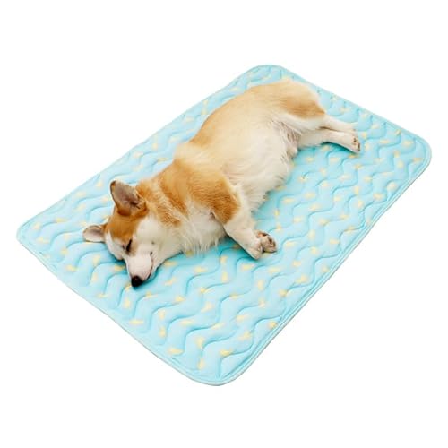 Pet Ice Mat Cooling Mat, KüHldecke Hund, rutschfeste Sommerauflage FüR Sofa, Auto & Hundebett, Leicht Reinigbar, KüHlkissen Mit Ungiftiges Gel FüR Klein MittelgroßE Haustiere (GrüN, S) von Lbotr