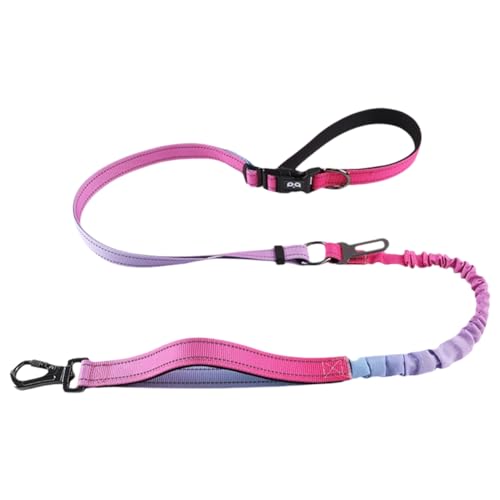 Lckiioy Explosionsgeschützte Hundeleine für Haustiere, Taillen-Crossbody, Freie Hände, Hundeleine, Rosa/Lila, Farbverlauf Lckiioy Explosionsgeschützte Hundeleine für Haustiere, Taillen-Crossbody, Freie Hände, Hundeleine, Rosa/Lila, Farbverlauf von Lckiioy