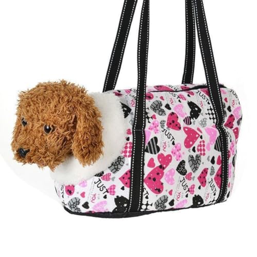 Lckiioy Haustier-Kleinhundeträgertasche Hunderrucksack Welpenhaustier-Katzenschultertaschen Outdoor-Reiseschleifen für Haustiere, Einfach zu Bedienen, Feine Verarbeitung B von Lckiioy