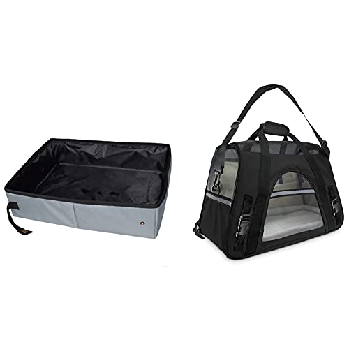 Lckiioy Weiche Seitenträger für Katzen und Reisetragetasche mit faltbarer Reise-Haustierbox, Tablettbox, S von Lckiioy