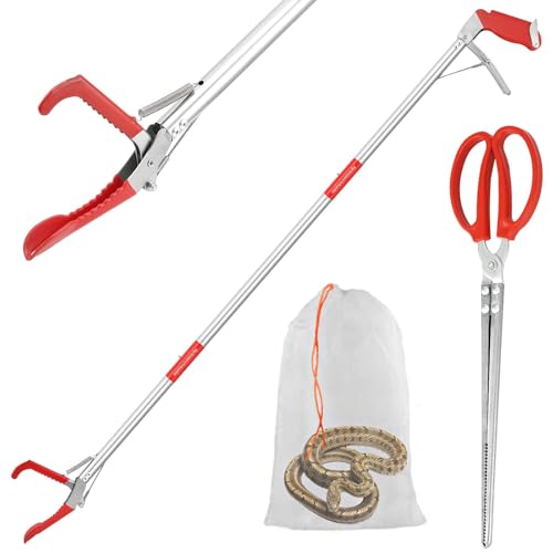Lconvicely 127cm Multifunktionales Schlangengreifer-Set, klappbarer Schlangenstock mit breitem Maul, Edelstahl-Schlangenzange mit rutschfestem Griff Lconvicely 127cm Multifunktionales Schlangengreifer-Set, klappbarer Schlangenstock mit breitem Maul, Edelstahl-Schlangenzange mit rutschfestem Griff von Lconvicely