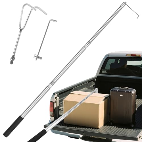 Lconvicely Bed Buddy Truck Tool – Verstellbarer 43–95 cm Ladegutsammler mit stabilem Stahlhaken, einfache Montage, faltbares Design, ideal für LKW, Van, Wohnmobil & Boot (Doppelhaken) von Lconvicely
